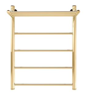 Полотенцесушитель водяной Indigo Line LLSHW70-50GDPK3 с полкой 70x50 см золото